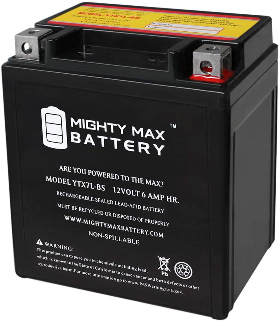 YTX7L-BS 12v 6Ah Battery for