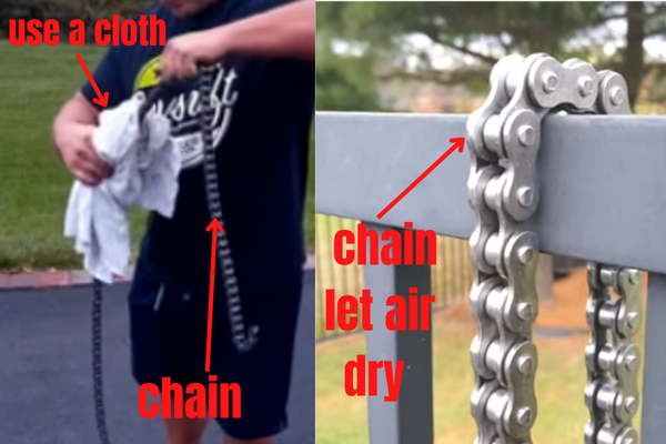 Rinse and dry the chain